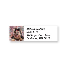 Yorkie Sheeted Address Labels