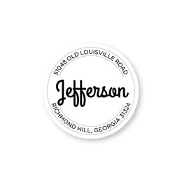 Personalized Curved Round Sheeted Address Labels