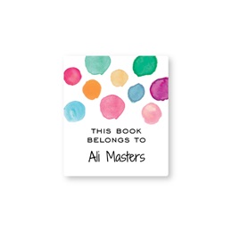 Personalized Multi-Color Dot Sheeted Bookplates