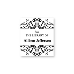 Personalized Black and White Sheeted Bookplates