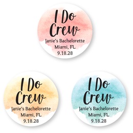 Personalized Bachelorette Watercolor Round Sheeted Stickers