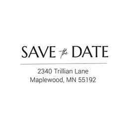 Minimalistic Save The Date Square Self-Inking Stamper