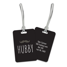 Personalized Hubby Double Sided Plastic Luggage & Bag Tag