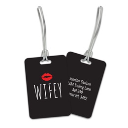 Personalized Wifey Double Sided Plastic Luggage & Bag Tag