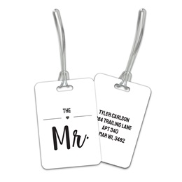 Personalized The Mr. Double Sided Plastic Luggage & Bag Tag